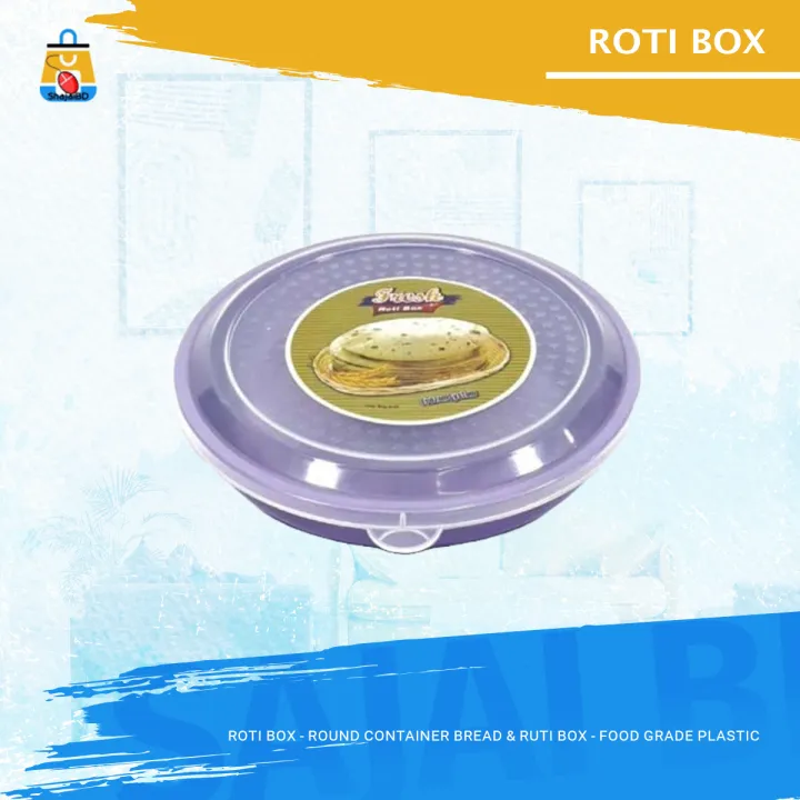 Countainer Roti O Roti Box - Round Container Bread & Ruti Box - Food grade plastic ...