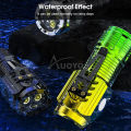 Auoyo Flashlight MINI Flashlight USB Charging Flashlight Super Bright Flashlight Waterproof Pen Clip Flashlight Three Eye Design Portable Torch for Camping Outdoor Super Bright Five Lighting Modes.