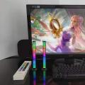 2 pcs 3D Display Music Ambient LED Light Bar RGB Sound Control Pickup Rhythm Light APP Control Car Atmosphere Colorful Tube Lamp. 