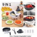 Magic Rotate Vegetable Cutter With Drain Basket Multi-Functional Kitchen Veggie Fruit Shredder Grater Slicer - Feriwali Zone. 
