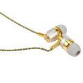 NXFDSIOZ 3X H-169 3.5mm MP3 MP4 Wiring Subwoofer Braided Cord, Headphones with Wheat Wire Control(Golden). 