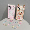 For Samsung Galaxy A10S M01S Case Cute Cartoon Pattern Design with Flower Bracelet Phone Case. 