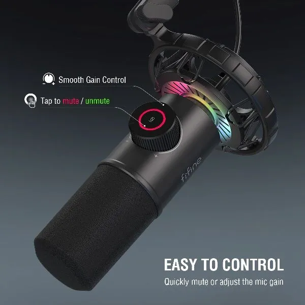 Fifine%20K658%20USB%20RGB%20Dynamic%20Microphone%20for%20PC/Mac/Mobile%20(Official%20Product)%20-%20Image%205