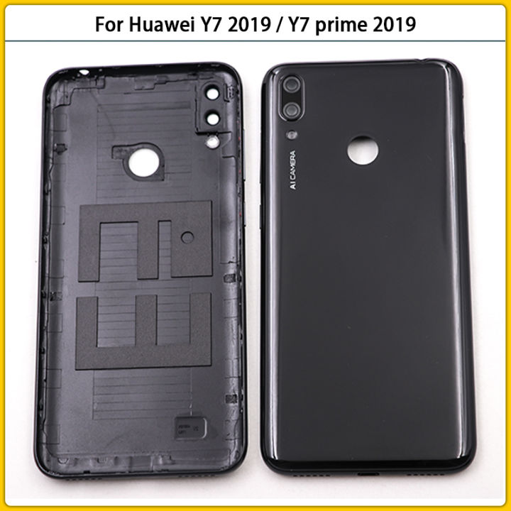 Huawei Y7 Prime 2019 / Huawei Y7 Prime 19 - ( Polycarbonate Plastic ) Casing / Back Shell / Back Panel / Battery Cover / Back Door / Back Replacement Part with Button