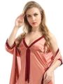 Satin Plain full Length Women Rebon and Dutti Pattern Style and suit set and 2 part nighty dress. 