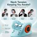 Electric 4-in-1 EMS Neck Massager with Heat, 3 Modes, 6 Intensities Wireless Rechargeable Massage Pillow for Neck and Back, Neck Massage for Daily Tension Relief.