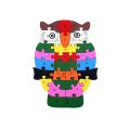 Kids Wooden Block Puzzle Animal Wooden Abc Puzzles Mystery Puzzle Alphabet Puzzle Preschool Gift-Owl. 