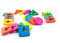 Wooden Five Column Set Blocks Geometry Puzzles Educational Toys for Kids - Multicolors. 