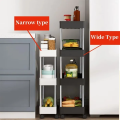 Wide type Rolling Storage Cart Mobile Gap Storage Rack Multi-purpose Utility Cart Kitchen Organizer Shelf Bathroom Storage Rack Push Trolley Shelf Floor Multi-layer Crevice Living Room Storage Trolley Kitchen Crevice Shelf. 