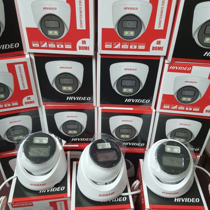 HIVIDEO 2MP Audio Full-Color Indoor Dome Camera - TVI Audio Technology, support Hikvision XVR only