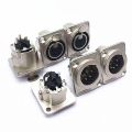 1pcs 3,4,5 pin Square Cannon Male/Female Metal XLR Microphone Speaker Panel mount socket Connector. 