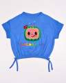 Kids Graphic Tee With Elastic Bottom-Blue.