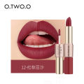 O.TWO. o Double-ended matte lip gloss lipstick is not easy to fade and bites the lip with a two-in-one velvet.