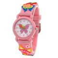 Hot 3D cartoon butterfly quartz wristwatches colorful digital children girls watch small watch kids party gift.