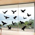 Anti-collision Black Bird Glass Windows Sticker Static Electricity Removable Windows Grille Warnings Wall Sticker Home Decor Top. 
