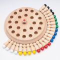 Kids Wooden Memory Match Stick Chess Game Fun Block Board Game Educational Color Cognitive Ability Toy For Children.