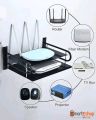 Metal Wifi Router Stand Shelf Double Layer Wall Mounted Shelf Home decorator.