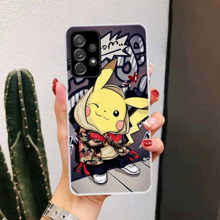 Pokemon Anime Pikachue For Samsung Galaxy A52 A53 A12 A13 A22 A23 A32 A33 Phone Case A72 A73 A02S A03S A42 5G A50S A70S A30S Cov