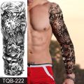 full arm temporary tattoos large totem tribal big sleeve tattoo sticker body art sexy dragon tiger lion king tattoo designs men. 