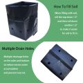Nursery Growing Bags, 16''x16" ínch100 Pcs Black poly Bag Plastic Seedling Pots for Gardening Seed Plant Bags, Fruit Tree Seedling, Starting saplings(16''x16") Black nursery poly bag gardening black poly bag. 