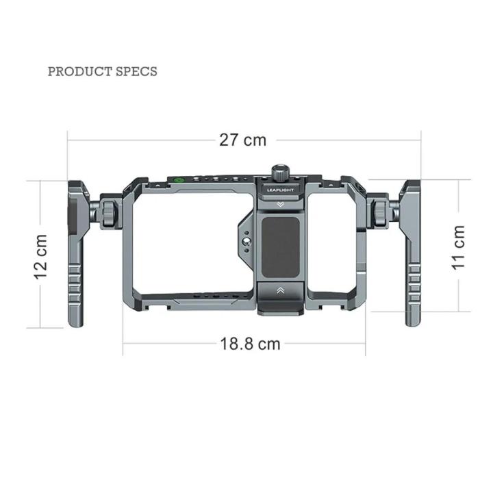 Universal%20Metal%20Phone%20Cage%20Smart%20Stabilizer%20w%20Handgrip%20Phone%20Holder%20for%20Iphone%2015%2014%2013%20Andriod%20Mic%20Led%20Light%20Filmmaking%20Video%20-%20Image%207