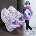 2024 Girls Shoes Autumn New Children's Casual Shoes Girls Soft Sole Daddy Shoes Waterproof Leather Running Tourist Shoes. 