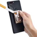 2 in 1 Electric Coil Lighter Rechargeable USB Cigarette Lighter Flameless Windproof with Metal Phone Ring Stand Holder. 