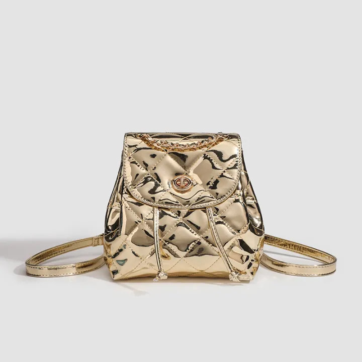 Patent%20leather%20shiny%20quilted%20embroidery%20thread%20women's%20backpack%202024%20new%20trendy%20and%20versatile%20chain%20backpack%20mini%20student%20school%20bag%20-%20Image%207