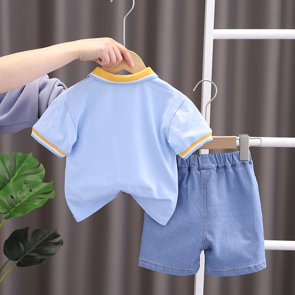 kids%20T-shirt%20with%20pant%20Children's%20summer%20new%20suit%20boys'%20casual%20polo%20shirt%20short%20sleeve%20denim%20shorts%20fashionable%20printed%20cotton%20two-piece%20set%20-%20Image%204