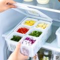 6 grid fridge storage box, Refrigerator Storage Box 6 Grids, Freeze storage box.