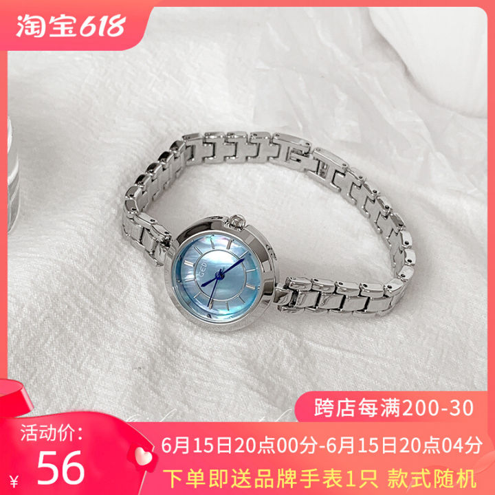 First-time iChumu Watch Women's Light Luxury Niche Simple Elegant Women's and Women's Student's First-time Senior high school Chain Watch