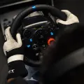 Logitech G29 Driving Force Racing Wheel and Floor Pedals, Real Force Feedback, Stainless Steel Paddle Shifters, Leather Steering Wheel Cover for PS5, PS4, PC, Mac.