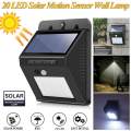 30 LED Motion Sensor Wall Solar Light Waterproof Security Lamp. 