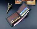 Men's Wallet Money Bag Leather Short Wallet Fashion Vintage Wallet Casual Male Wallet Multi-card Soft Purse Multi-function Purse Two Color. 