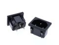 【YIYANGMAOYI111】10pcs/lot AC power socket C14 Inlet Power Socket Connector Plug Industrial socket C14 3Pin Panel Power Inlet. 