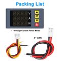 BM730 3in1 Voltage Current Power Meter 4-digit Digital Voltmeter Multifunctional Ammeter with Buzzer Supports Voltage and Current Display Fine Adjustment with Low Voltage Overvoltage and Overcurrent Sound Alarm Function.