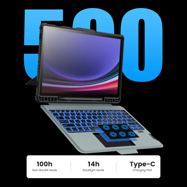 Magic%20Keyboard%20For%20Samsung%20Galaxy%20Tab%20S10+%20Case%20Nillkin%20Backlight%20Bluetooth%20Keyboard%20Cover%20For%20Samsung%20Galaxy%20Tab%20S9/S9%20+%20Cases%20-%20Image%205