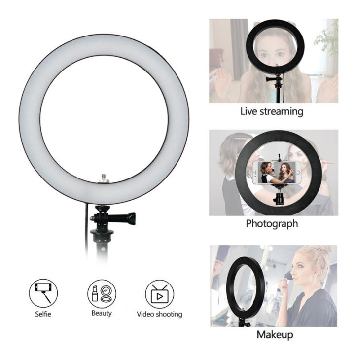 12%20inch%20Selfie%20Ring%20Light%20Live%20Stream/Makeup%20with%20Tripod%20Stand%20&%20Cell%20Phone%20Holde%20-%20Image%204