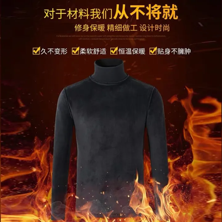 Dralon%20High%20Neck%20Velvet%20Thickening%20Thermal%20Clothes%20Men's%20Sweater%20Autumn%20and%20Winter%20Dad%20Underwear%20Long%20SleeveTShirt%20Bottoming%20Shirt%20Top%20-%20Image%203