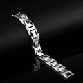 10.5mm Width High Polished Tungsten Carbide Bracelet with Magnet Stones Germanium for Men Jewelry, Engraving,.
