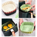 2PCS Air Fryer Silicone Baking Tray Reusable Square Air Fryer Pan Silicone Mold Microwave Pads Baking Mat Pot Tray, High Guality Easy to Use C. 