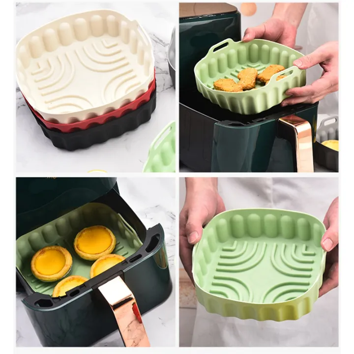 2PCS%20Air%20Fryer%20Silicone%20Baking%20Tray%20Reusable%20Square%20Air%20Fryer%20Pan%20Silicone%20Mold%20Microwave%20Pads%20Baking%20Mat%20Pot%20Tray,%20High%20Guality%20Easy%20to%20Use%20C%20-%20Image%205