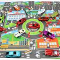 【The road to happiness Store】83*58CM Kids Toys City PARKING LOT Roadmap Map Model Toys Climbing Mats Version. 