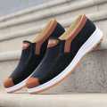 New Collection Fashionable Black blue And Gra Color PREMIUM Quality Sneakers Canvas shoes For Men C001. 