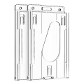 2PCS Vertical Hard Plastic Badge Holder Id Card Holders for Badges with Thumb Slot Design.