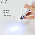 Monja Portable Mini Nail Dryer Lamp White Nail Art UV LED Flashlight with LED Screen Display Quick Dry Nail Light Nail Art Tools.
