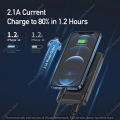 AWEI P5K Portable Power Bank 10000mAh Power bank Dual USB A Type c Micro Dual input Fast Charge.
