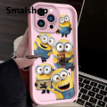 Smalshop Cartoon M-Minions Doll Case For iPhone 16 16E 15 14 13 12 11 Pro Max X XS X S Max XR SE 2020 SE4 7 8 Shockproof Silicone Cover. 