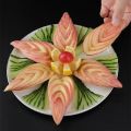 【hot】 Fruit Carving Knife Triangular Shape Stainless Steel Push Knife Peeling Scraper Chef Fruit Platter Artifact Food Carving Mold. 