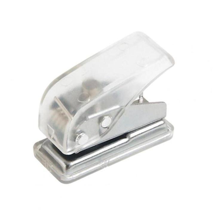 Mini Stapler Paper Hole Puncher Labor-saving High Efficient Plastic Cute Single Hole Paper Puncher for OfficeSchool Supplies